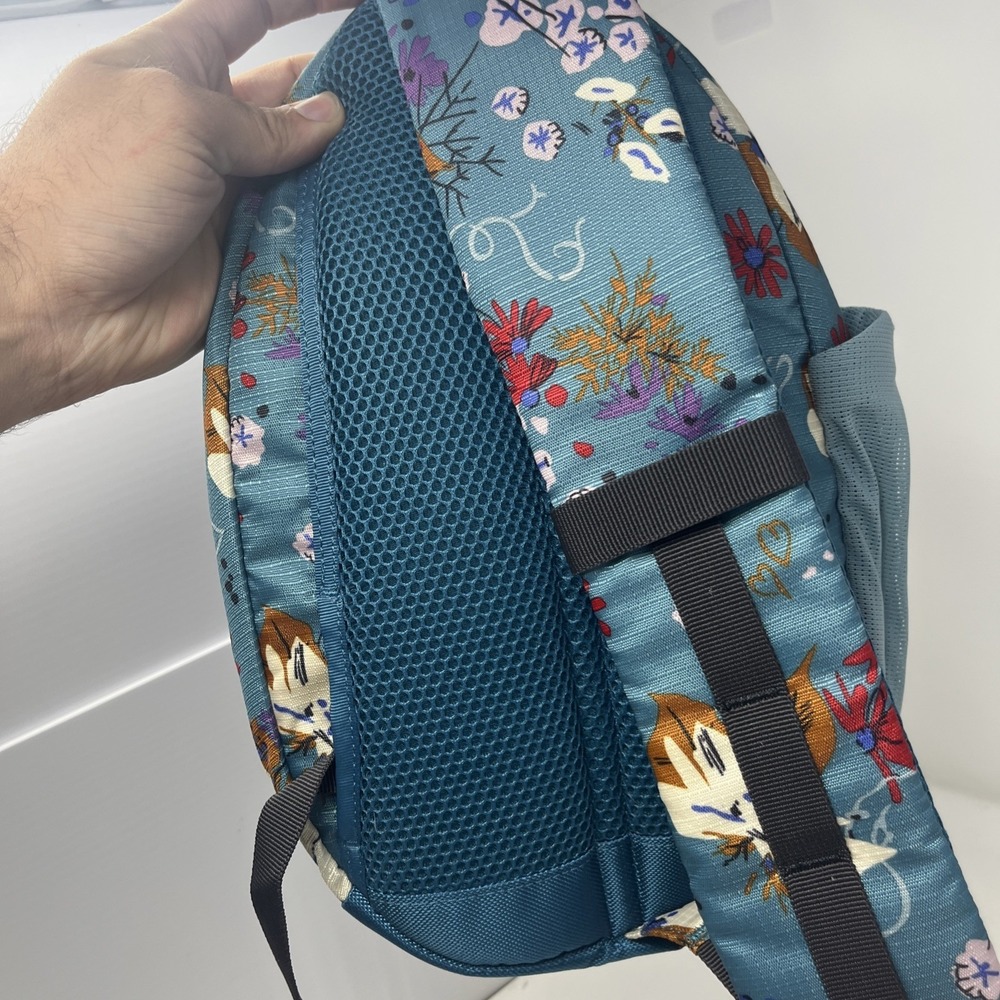 Vera Bradley Teal Floral Backpack with Pink Accents - Picture 6 of 8